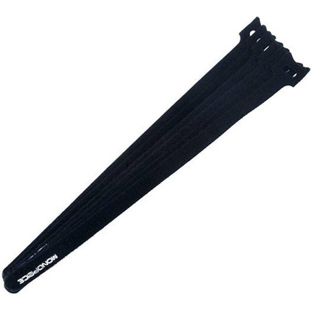 Monoprice Hook & Loop Fastening Cable Ties 13inch  100pcs/Pack - Black
