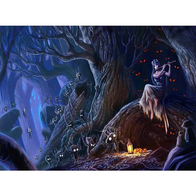 Hand Made Diamond Embroidery Painting Exquisite Stitch of Mosaic Strange Forest Picture Home Decor 20X30CM