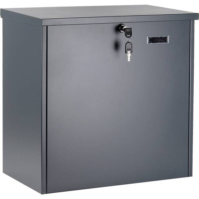 Paketlåda grå 50,8x31,5x50cm Väggbrevlåda Postlåda för hemma postbox paket