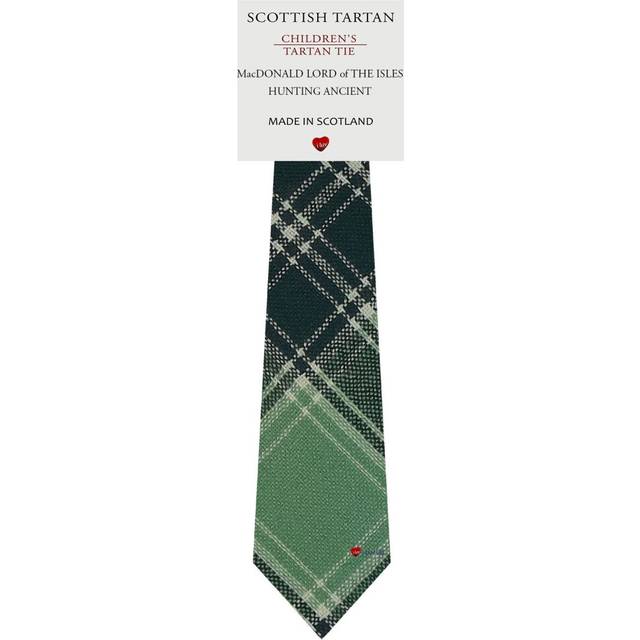 Boys All Wool Tie Woven And Made in Scotland in MacDonald Lord Of The Isles Hunting Ancient Tartan