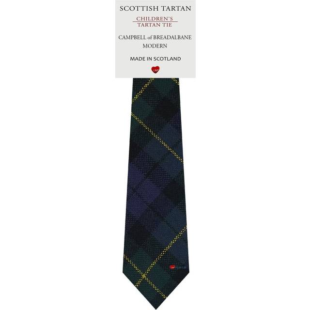 Boys All Wool Tie Woven And Made in Scotland in Campbell of Breadalbane Modern Tartan