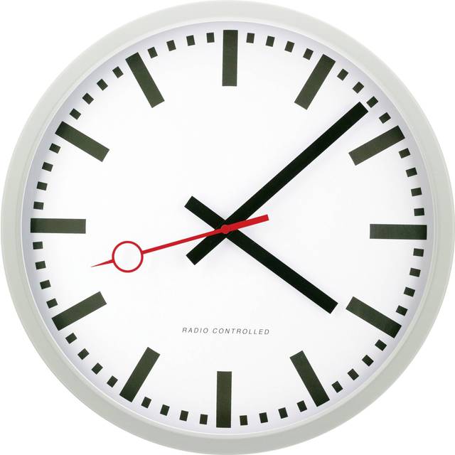 EUROTIME 59530-07 DCF Väggklocka 35 cm Silver Smygande urverk (tystgående)