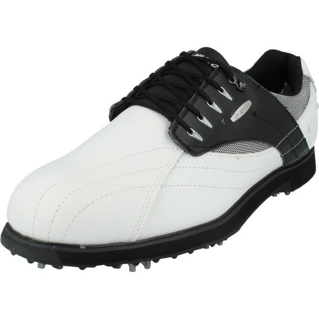 Mens Hi-Tec Golf Shoes Dri-Tec G 300 - White/Black Leather - UK Size 7 - EU Size 41 - US Size 8