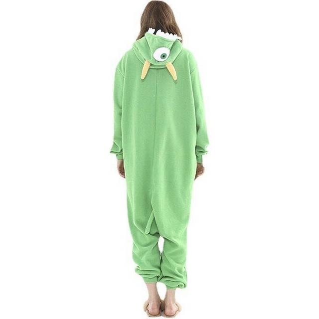 (M) Cartoon animal one-piece pajamas Halloween Christmas shaker fleece couple pajamas Socko Nick Stitchers(one-eyed monster)