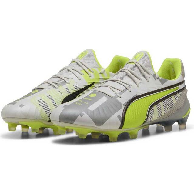 PUMA King Ultimate FG/AG Forever - Grå/Lime/PUMA White/Grå LIMITED EDITION - ['Grå'] (43)