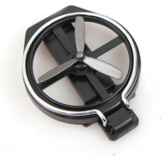 (Black) Universal Folding Cup Holder Auto Car Air Outlet Drink Holder with Fan