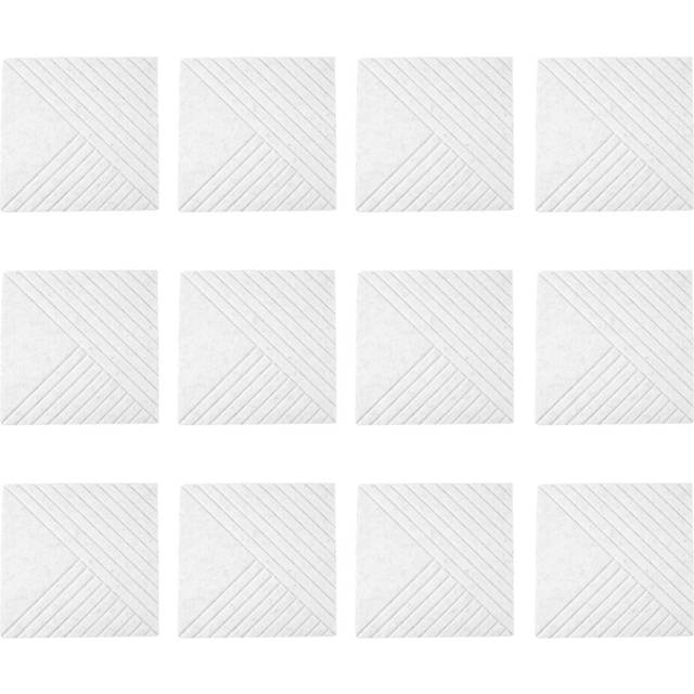 12 Pack Acoustic Panels,12 X 12 X 0.4 Inch Soundproof Foam Panels,Decorative Soundproof Wall Panels ,Silver Grey