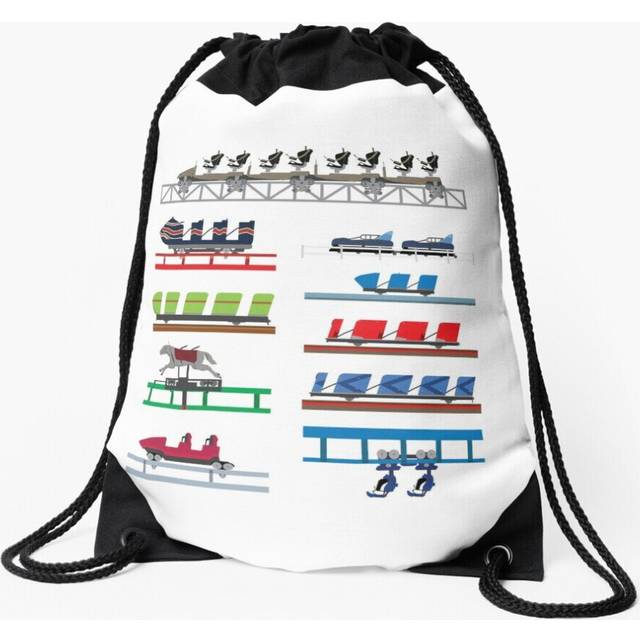 Drawstring Bag Blackpool Pleasure Beach Coaster Cars Design Sport Gym Shoe Backpack