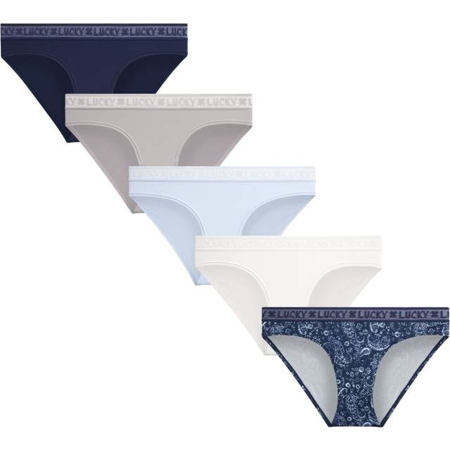 Lucky Brand Women's Underwear - 5 Pack Microfiber Bikini Panties (S-XL
