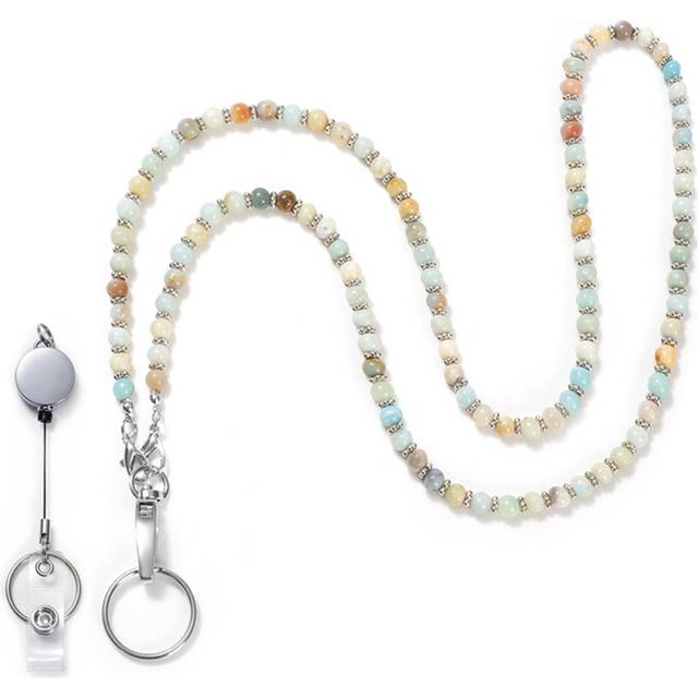 Beaded Lanyard for ID Badges and Keys, Cute Teacher Lanyard