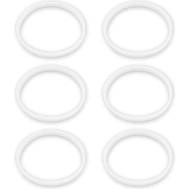 6 Pack Rubber Gaskets Replacement Seal White O-Ring for Ninja Juicer Blender Cups Seals BL770 Small