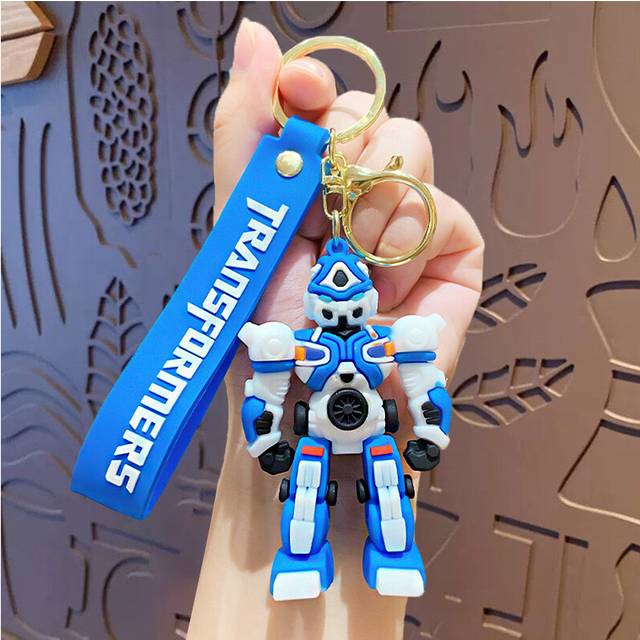 (Blue) Silicone Colorful Transformer Keychain Perfect For Kids Teachers And Friends