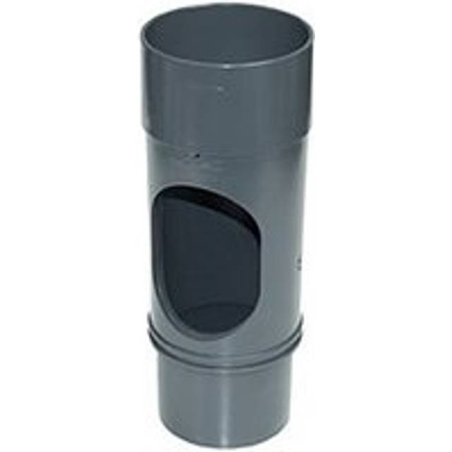 FloPlast Round Downpipe Access Pipe - 68mm Anthracite Grey