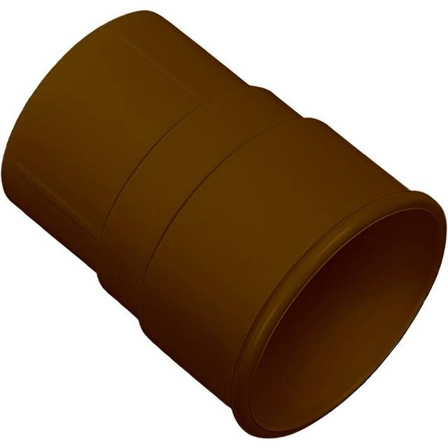 FloPlast Round Downpipe Socket - 68mm Brown