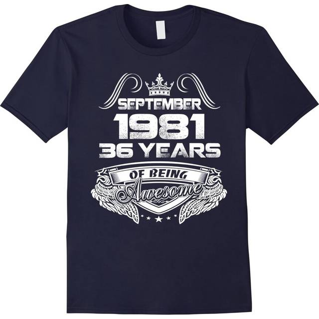 (L) September 1981 36th Birthday Gifts 36 Years Old T-shirt-Father's Day