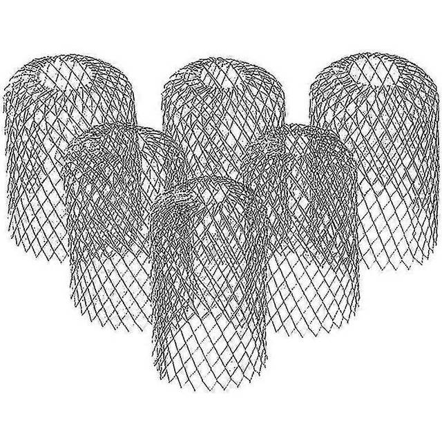 (As show, One size) 6 Pack Gutter 3 Inch Expandable Aluminium Filter Strainer Gutter Downspout For Stopping Blockage Le