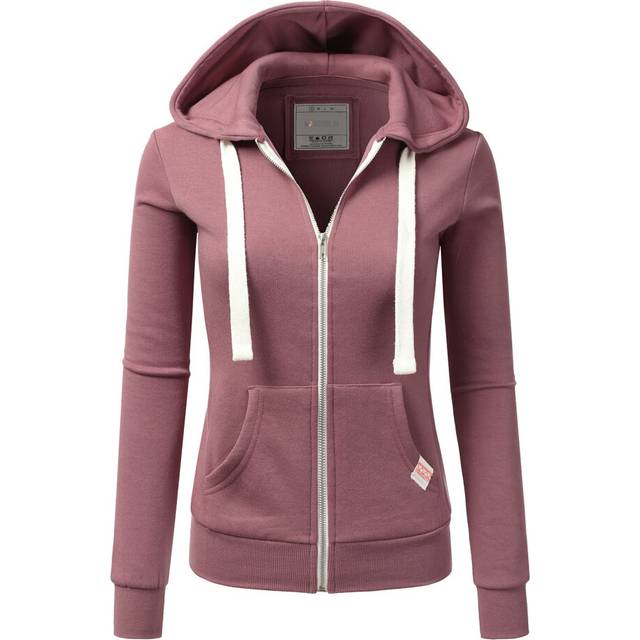 DOUBLJU Lightweight Thin Zip-Up Casual Hoodie Jackets for Womens with Plus Size