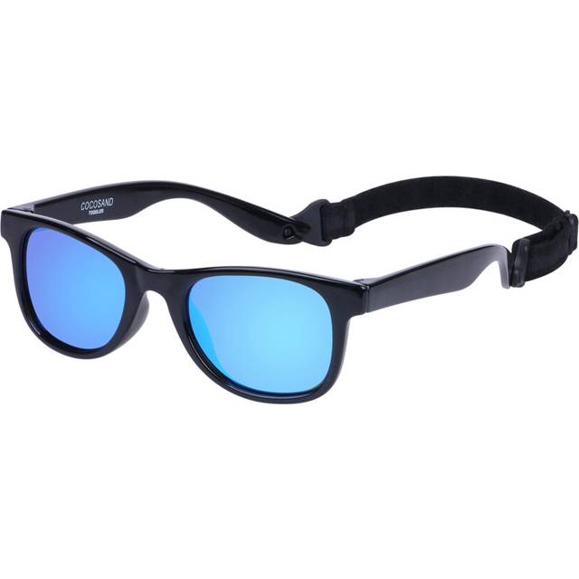COCOSAND Toddler Sunglasses with Strap Flexible TPE Square Frame UV400