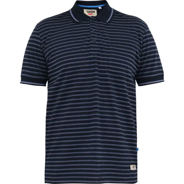 Duke mens d555 rosemary stripe jersey woven kingsize polo shirt dc533