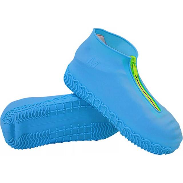(Small) Reusable Silicone Waterproof Shoe Covers With Zipper No Slip Rubber Protectors
