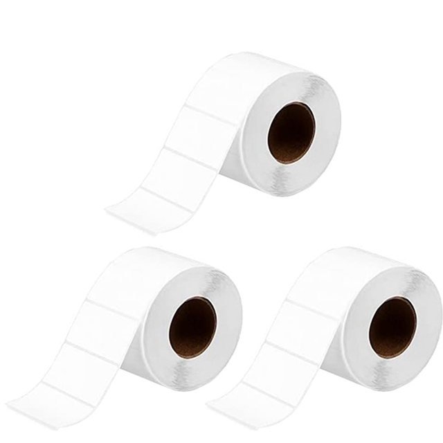 3Rolls 1500 Self-Adhesive Labels/Rolls, Detachable Household Labels, Universal Label Office Kitchen Storage Box