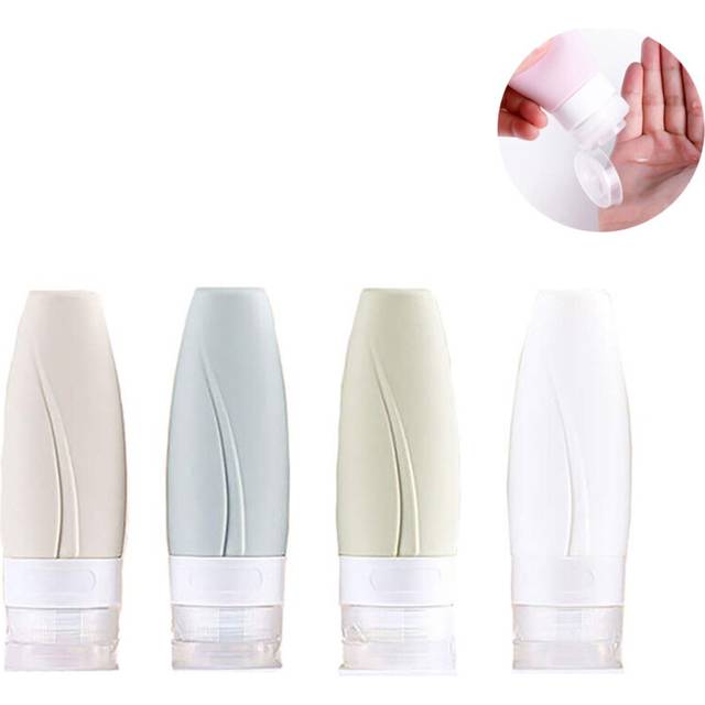 4-Pack Silicone Travel Bottle Set, TSA Certified Travel Shampoo Toiletries Container Leak Proof Travel Accessory Container