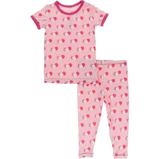 KicKee Happy Birthday Pajama Set  Short Sleeve  Long Pants  Snug Fit Pajamas (Lotus Birthday - 6 Years)