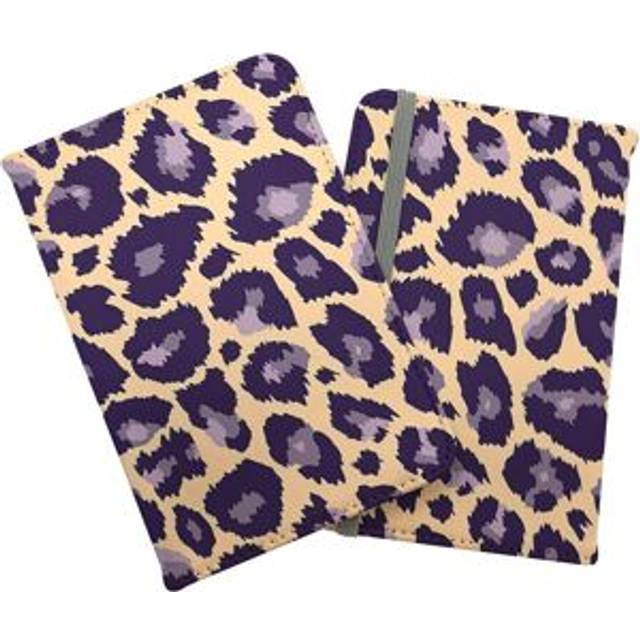 Leopard Print Passport Cover - Purple