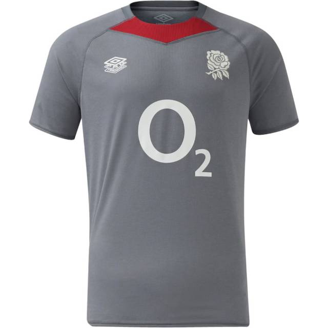'24-'25 England Rugby Relaxed Training Jersey O2 (Grey) - Kids Polyester Azerbaijan Made By: Umbro