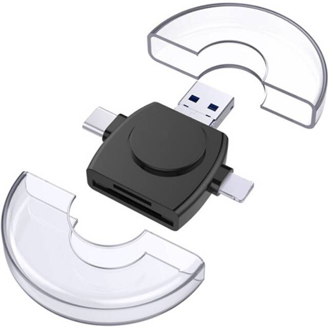 Universal Card Reader Multi-Function TF SD Adapter for Phone PC Computer Laptop Black