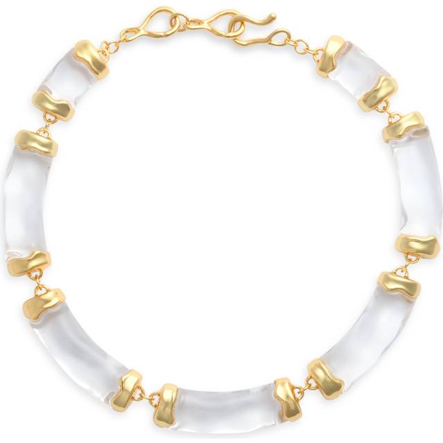 Alexis Bittar Liquid Lucite Pillow Link Necklace in Gold | Statement Jewelry from Alexis Bittar (One Size)