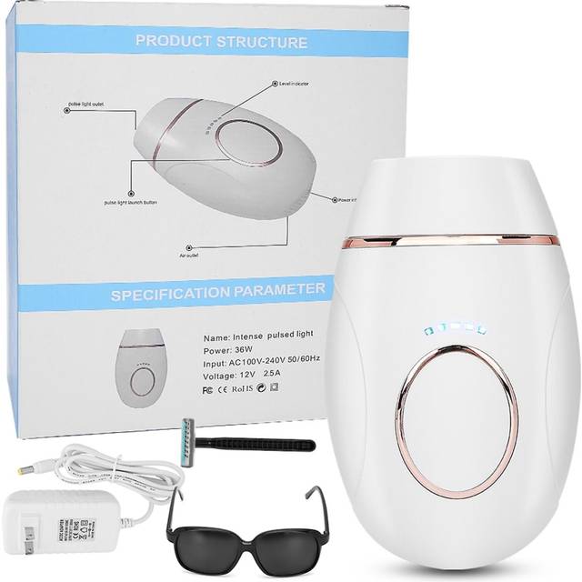 Ipl Hair Removal Mini Painless Armpit Leg Body Hair Remover With Indicator Light White 110240vus Plug