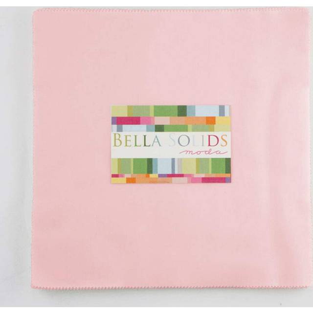 "Bella Solids Pink Junior Layer Cake  20 - 10"""" Fabric Squares by Moda"