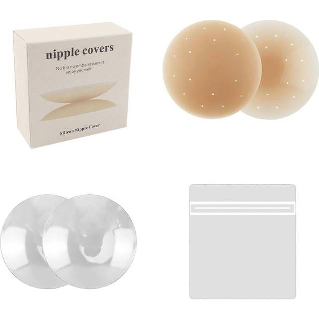 (8cm, Dark color) 2025 New Self-Adhesive Nipple Covers Ultra Thin Women Reusable & Washable Silicone Nipple Covers Nipple Cover Made of Premium Silico