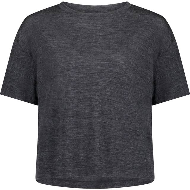 Mons Royale - Women's Zephyr Merino Tencel Boxy T-Shirt - Merino shirt size XL, smoke