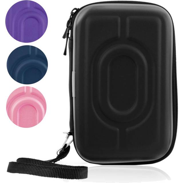 (Purple) Shockproof Zipper Carry Travel Storage Case for External HD HDD 2.5 Inch Hard Drive Disk IDE SATA Enclosure Accessories