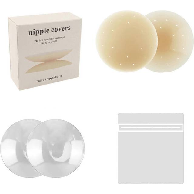 (8cm, Medium color) 2025 New Self-Adhesive Nipple Covers Ultra Thin Women Reusable & Washable Silicone Nipple Covers Nipple Cover Made of Premium Sili