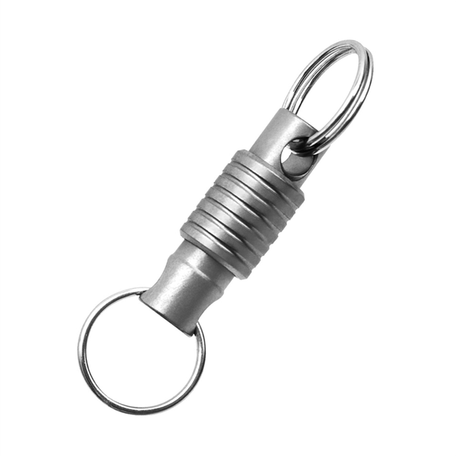 Titanium Alloy Keychain Spring Lock Car Mini Universal Rotating Ring