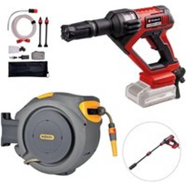 Einhell - Cordless Pressure Washer 24 Bar 18V 4 In 1 hypresso + 30m Hozelock Reel