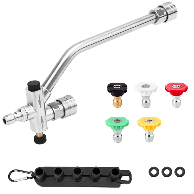 Foam Cannon Dual Connector Accessory, 1/4in Fast Connect Dual- Pressure Washer Wand with 5 Nozzles