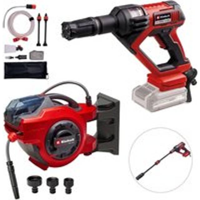 Einhell Cordless Pressure Washer 18V 4 In 1 HYPRESSO + 30m 18v Retractable Hose
