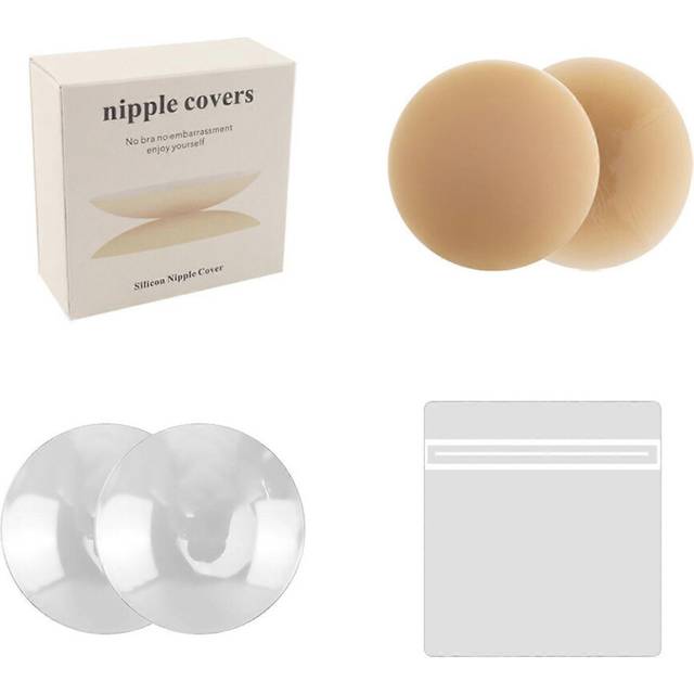 (8cm, Dark color) 2025 New Self-Adhesive Nipple Covers Ultra Thin Women Reusable & Washable Silicone Nipple Covers Nipple Cover Made of Premium Silico