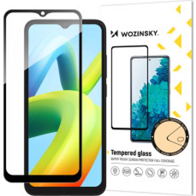 9H härdat glas för hela skärmen Xiaomi Redmi A2 / Redmi A1 med svart ram