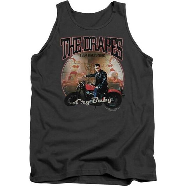 Trevco Sportswear UNI182-TK-3 Cry Baby Drapes Adult Tank Top, Charcoal - Large