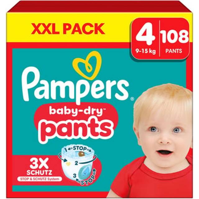 PampersBaby-DryByxblöjorStorlek4 (9kg-15kg) 108blöjor