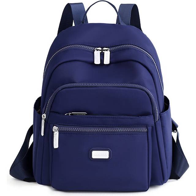 (Dark Blue) Stylish Womens Nylon Backpack Durable Waterresistant Bag For Work And Travel