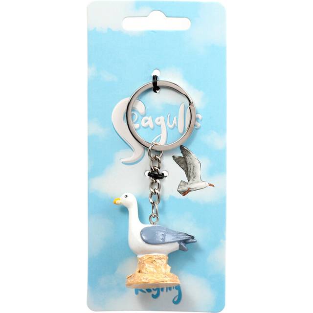 Novelty Keyring - Seagull Buoy on Rock Souvenirs & Seaside