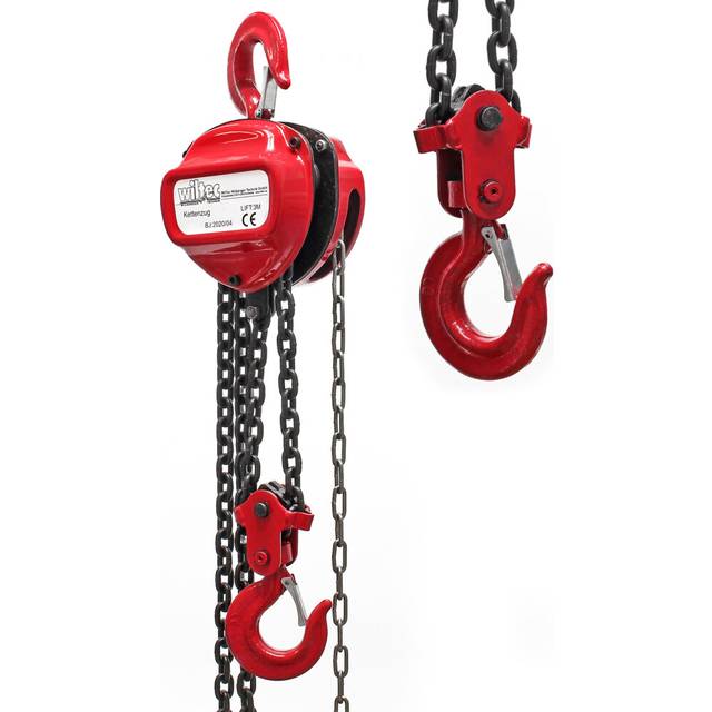 Chain Block with 3000kg Loading Capacity, 3m Chain Length 2.5m Lifting Height Hoist for easy Lifting