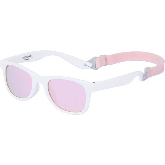 COCOSAND Toddler Sunglasses with Strap Flexible TPE Square Frame UV400