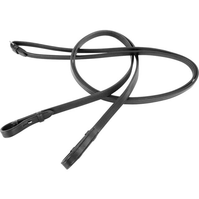 Collegiate Plain Leather Reins IV 54in svart